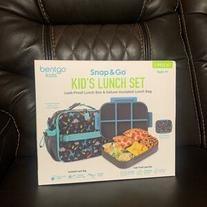 Kids Lunch Set - Black and Blue